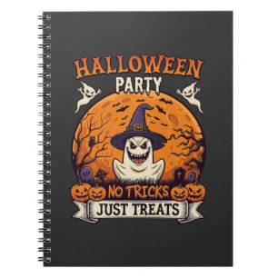 Halloween-Party Keine Tricks, nur Leckerlis Geist Notizblock