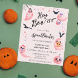 Halloween Party Kids Hey Boo Pink Geister<br><div class="desc">Ein Design pro Blatt. Die Einladungen zum Haushalt beinhalten keine Mittelrahmen. Dieses Design kann in dem Bereich personalisiert werden, der durch das Ändern des Fotos und/oder Textes zur Verfügung gestellt wird. Sie können auch angepasst werden, indem Sie auf Vorlage personalisieren klicken und dann auf die Schaltfläche klicken, um weitere Optionen...</div>