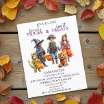 Halloween Party Kids Trick Leckerei Kostüm<br><div class="desc">Ein Design pro Blatt. Die Einladungen zum Haushalt beinhalten keine Mittelrahmen. Dieses Design kann in dem Bereich personalisiert werden, der durch das Ändern des Fotos und/oder Textes zur Verfügung gestellt wird. Sie können auch angepasst werden, indem Sie auf Vorlage personalisieren klicken und dann auf die Schaltfläche klicken, um weitere Optionen...</div>
