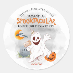 Halloween Party Kinder Spooktacular Geist Runder Aufkleber