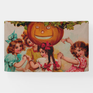 Halloween-Party Kürbis vintage Banner