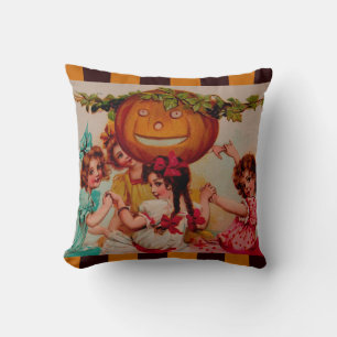 Halloween-Party Kürbis vintage Kissen