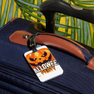 Halloween-Party – Kürbisgesicht-Design Gepäckanhänger