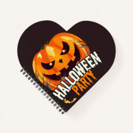 Halloween-Party – Kürbisgesicht-Design Notizbuch