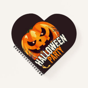 Halloween-Party – Kürbisgesicht-Design Notizbuch