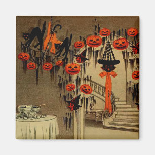 Halloween-Party Kürbisjacke Schwarze Katze Magnet