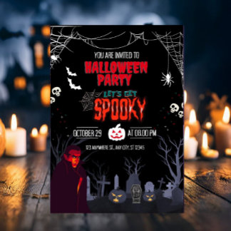 Halloween-Party Lasst uns Gruselig werden  Einladung