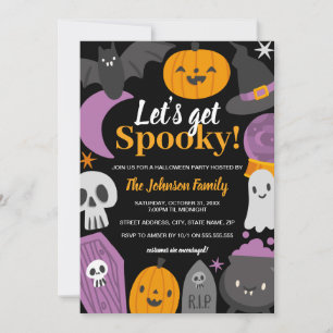 Halloween-Party Lasst uns Gruselig werden Einladung