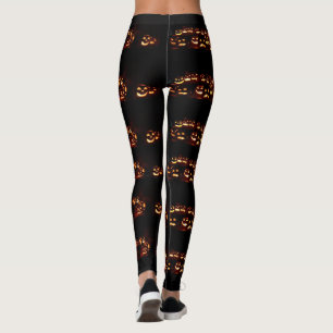 Halloween-Party Leggings Pumpkins in der Nacht