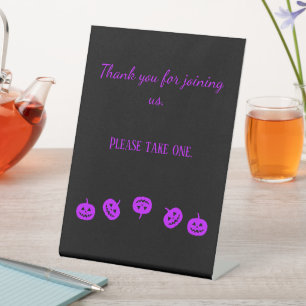 Halloween-Party Lila Pumpkins Vielen Dank Sockelschild