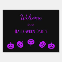 Halloween-Party Lila Pumpkins Willkommengarten