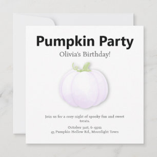 Halloween-Party Minimales Pumpkin-Design Feiertagskarte