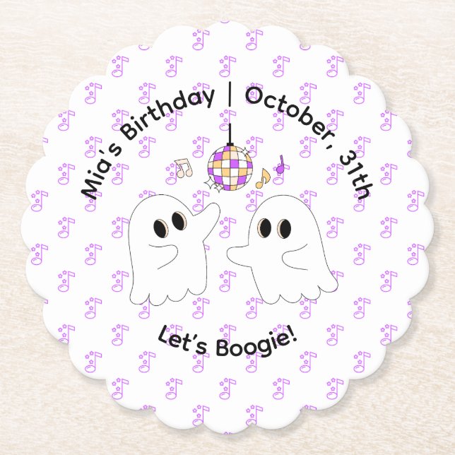 Halloween-Party | Minimales Pumpkin-Design Untersetzer (Vorderseite)