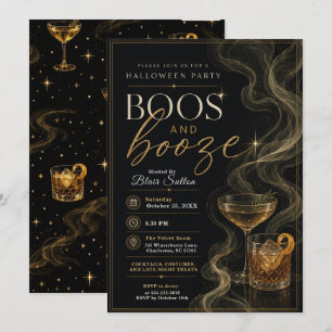 Halloween-Party mit Alkohol und Bösewichten Einladung