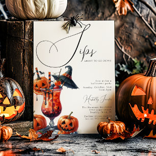 Halloween-Party mit Drinks Einladung