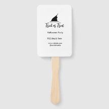 Halloween-Party mit schwarzen Hutdetails bespreche