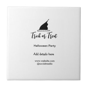 Halloween-Party mit schwarzen Hutdetails bespreche Fliese