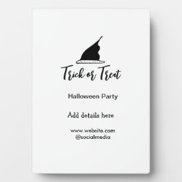 Halloween-Party mit schwarzen Hutdetails bespreche Fotoplatte