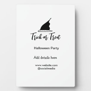 Halloween-Party mit schwarzen Hutdetails bespreche Fotoplatte