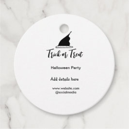 Halloween-Party mit schwarzen Hutdetails bespreche Geschenkanhänger