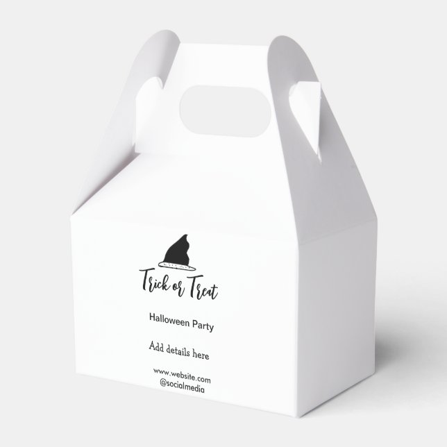 Halloween-Party mit schwarzen Hutdetails bespreche Geschenkschachtel (Vorderseite)