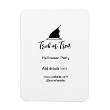 Halloween-Party mit schwarzen Hutdetails bespreche