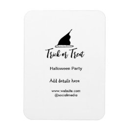 Halloween-Party mit schwarzen Hutdetails bespreche Magnet