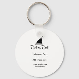 Halloween-Party mit schwarzen Hutdetails bespreche Schlüsselanhänger