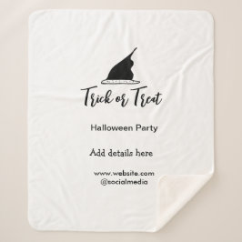 Halloween-Party mit schwarzen Hutdetails bespreche Sherpadecke