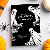 Halloween-Party mit zwei Geistern