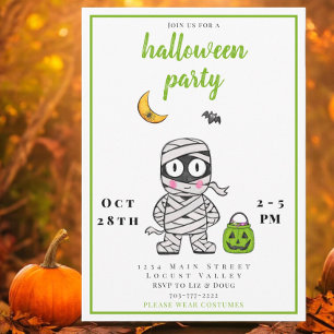 Halloween-Party Mummy für Kinder Einladung