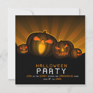 Halloween-Party Night mit beängstigenden Kürbis Save The Date