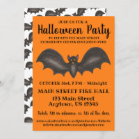 Halloween-Party Orange Black Bat Trick-oder-Lecker