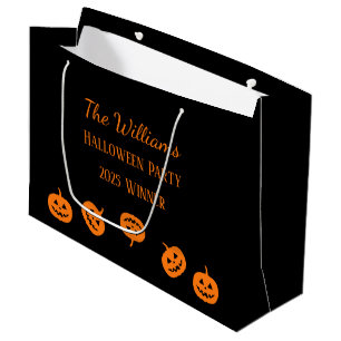 Halloween-Party Orange Pumpkins Große Geschenktüte