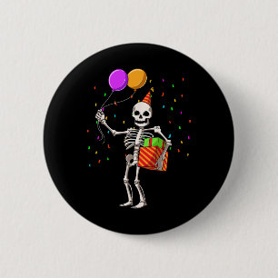 Halloween Party Outfit Skeleton Geburtstag Button
