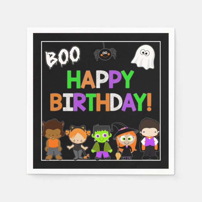 Halloween Party Paper Napkins Serviette (Vorderseite)