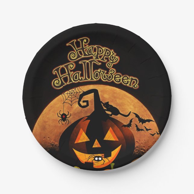 Halloween-Party Pappteller (Vorderseite)