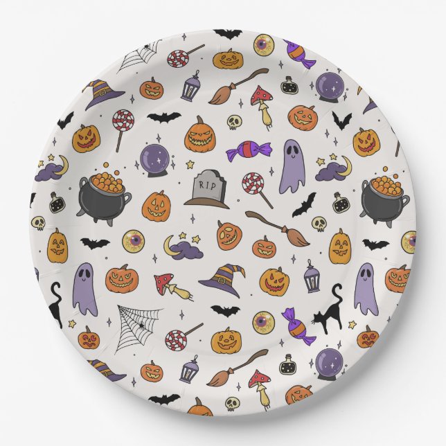 Halloween-Party Pappteller (Vorderseite)