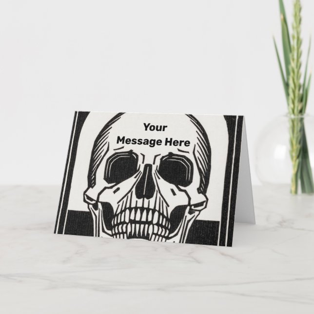 Halloween-Party Personalisiert Skeleton Geburtstag Karte (Vorderseite)