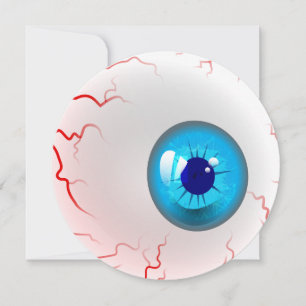 Halloween-Party! Personalisiert Spooky Blue Eyebal Einladung