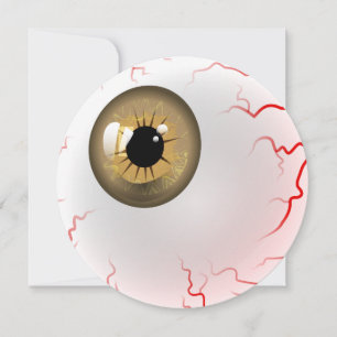Halloween-Party! Personalisiert Spooky Brown Eyeba Einladung