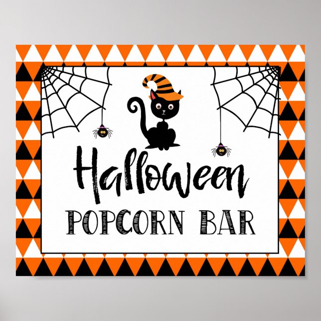 Halloween-Party Popcorn-Bar Poster (Vorne)