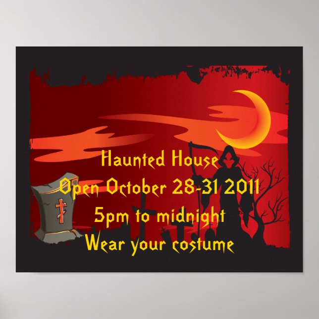 Halloween-Party Poster (Vorne)