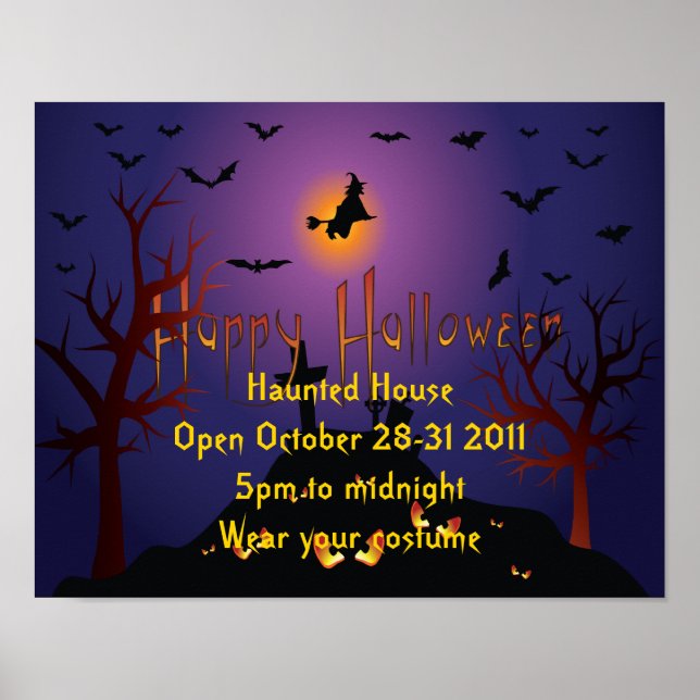 Halloween-Party Poster (Vorne)