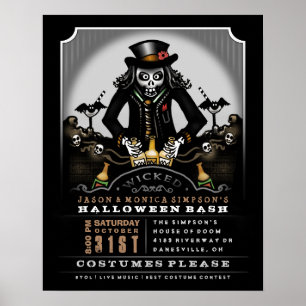 Halloween-Party Poster 16 x 20 Ghoulish Bash