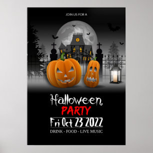 Halloween-Party Poster Einladung