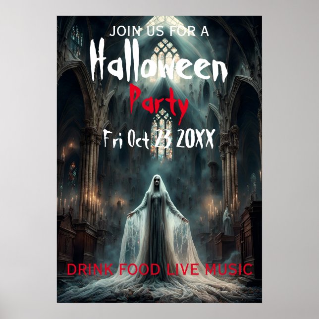 Halloween-Party Poster Einladung (Vorne)
