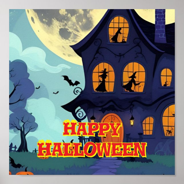 Halloween-Party-Poster Poster (Vorne)