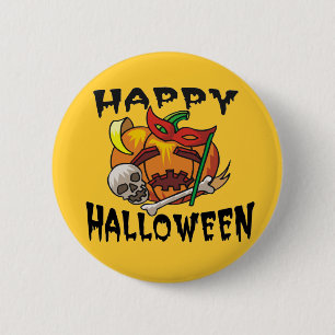 Halloween-Party Pumpkin Button