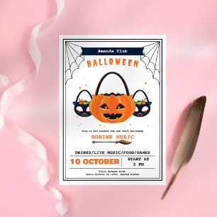 Halloween-Party Pumpkin Einladung